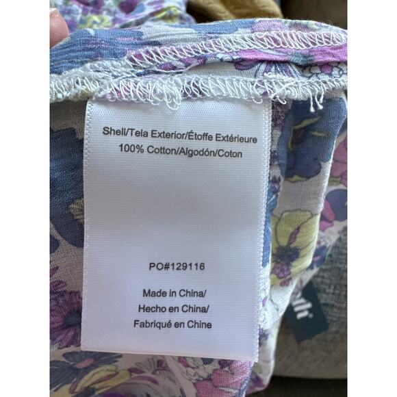 Modcloth Flower Patch Pleasantries Button-Up Shirt Purple/White Women's M NWT - Picture 6 of 8